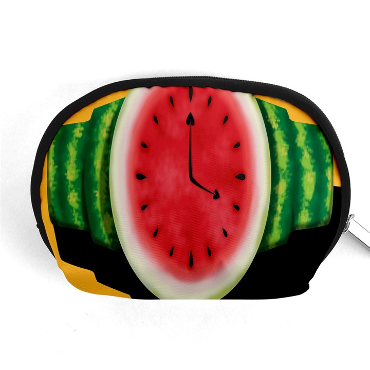 Watermelon Slice Red Orange Green Black Fruite Time Accessory Pouches (Medium) 