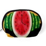 Watermelon Slice Red Orange Green Black Fruite Time Accessory Pouches (Medium)  Back