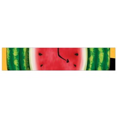 Watermelon Slice Red Orange Green Black Fruite Time Flano Scarf (small)