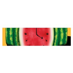 Watermelon Slice Red Orange Green Black Fruite Time Satin Scarf (oblong) by Mariart