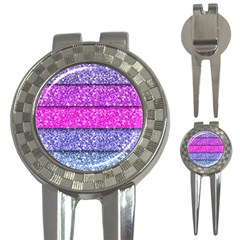 Violet Girly Glitter Pink Blue 3-in-1 Golf Divots by Mariart