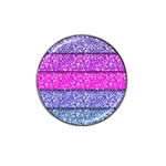 Violet Girly Glitter Pink Blue Hat Clip Ball Marker (4 pack) Front