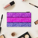 Violet Girly Glitter Pink Blue Cosmetic Bag (Small)  Back