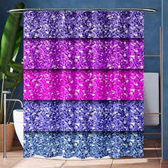 Violet Girly Glitter Pink Blue Shower Curtain 60  X 72  (medium)  by Mariart