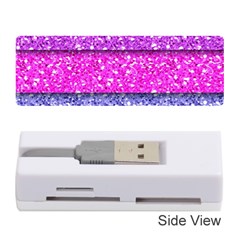 Violet Girly Glitter Pink Blue Memory Card Reader (stick)  by Mariart