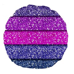 Violet Girly Glitter Pink Blue Large 18  Premium Round Cushions by Mariart