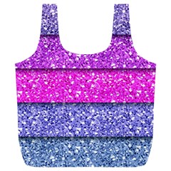 Violet Girly Glitter Pink Blue Full Print Recycle Bags (l)  by Mariart