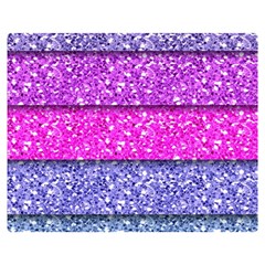 Violet Girly Glitter Pink Blue Double Sided Flano Blanket (medium)  by Mariart