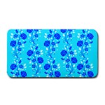 Vertical Floral Rose Flower Blue Medium Bar Mats 16 x8.5  Bar Mat