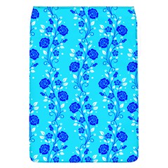 Vertical Floral Rose Flower Blue Flap Covers (l)  by Mariart