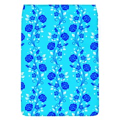 Vertical Floral Rose Flower Blue Flap Covers (s)  by Mariart