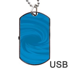 Whirlpool Hole Wave Blue Waves Sea Dog Tag Usb Flash (one Side) by Mariart