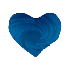 Whirlpool Hole Wave Blue Waves Sea Standard 16  Premium Heart Shape Cushions by Mariart