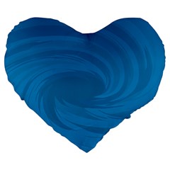 Whirlpool Hole Wave Blue Waves Sea Large 19  Premium Heart Shape Cushions by Mariart