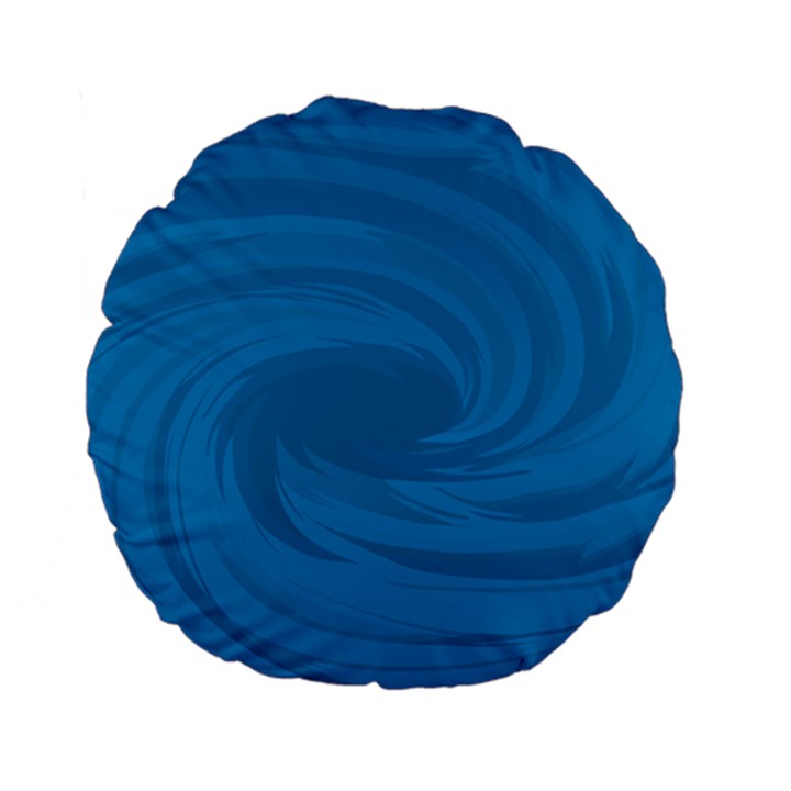 Whirlpool Hole Wave Blue Waves Sea Standard 15  Premium Flano Round Cushions