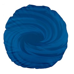 Whirlpool Hole Wave Blue Waves Sea Large 18  Premium Flano Round Cushions by Mariart