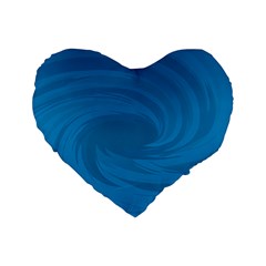 Whirlpool Hole Wave Blue Waves Sea Standard 16  Premium Flano Heart Shape Cushions by Mariart