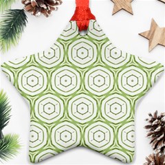 Wood Star Green Circle Star Ornament (two Sides) by Mariart