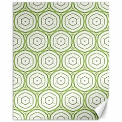 Wood Star Green Circle Canvas 11  X 14   by Mariart