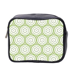 Wood Star Green Circle Mini Toiletries Bag 2-side by Mariart