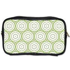 Wood Star Green Circle Toiletries Bags