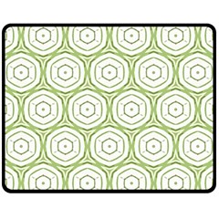 Wood Star Green Circle Fleece Blanket (medium)  by Mariart