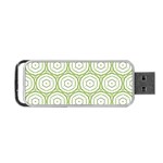 Wood Star Green Circle Portable USB Flash (One Side) Front