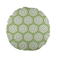 Wood Star Green Circle Standard 15  Premium Round Cushions by Mariart