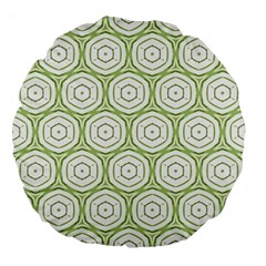 Wood Star Green Circle Large 18  Premium Flano Round Cushions by Mariart