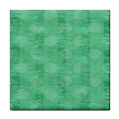 Polka Dot Scrapbook Paper Digital Green Tile Coasters by Mariart