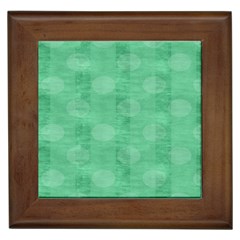 Polka Dot Scrapbook Paper Digital Green Framed Tiles by Mariart