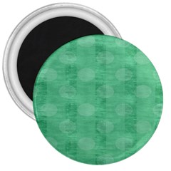 Polka Dot Scrapbook Paper Digital Green 3  Magnets by Mariart