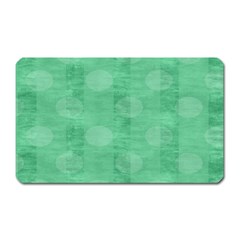 Polka Dot Scrapbook Paper Digital Green Magnet (rectangular) by Mariart