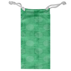 Polka Dot Scrapbook Paper Digital Green Jewelry Bag by Mariart