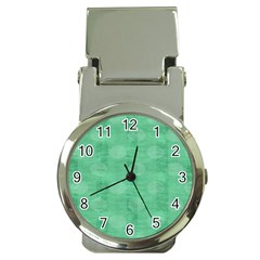 Polka Dot Scrapbook Paper Digital Green Money Clip Watches by Mariart