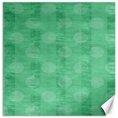 Polka Dot Scrapbook Paper Digital Green Canvas 16  X 16   by Mariart