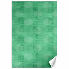 Polka Dot Scrapbook Paper Digital Green Canvas 20  X 30   by Mariart