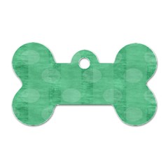 Polka Dot Scrapbook Paper Digital Green Dog Tag Bone (one Side)