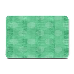 Polka Dot Scrapbook Paper Digital Green Small Doormat  by Mariart