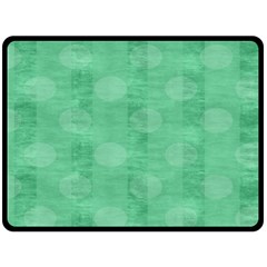 Polka Dot Scrapbook Paper Digital Green Fleece Blanket (large)  by Mariart