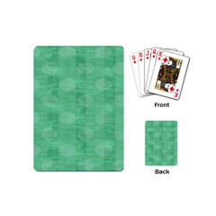 Polka Dot Scrapbook Paper Digital Green Playing Cards (mini)  by Mariart