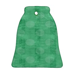 Polka Dot Scrapbook Paper Digital Green Ornament (bell) by Mariart