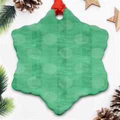 Polka Dot Scrapbook Paper Digital Green Snowflake Ornament (two Sides) by Mariart