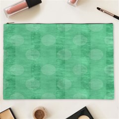 Polka Dot Scrapbook Paper Digital Green Cosmetic Bag (xxl)  by Mariart