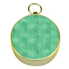 Polka Dot Scrapbook Paper Digital Green Gold Compasses by Mariart