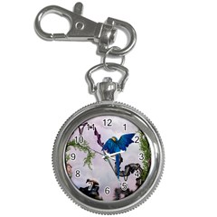 Wonderful Blue Parrot In A Fantasy World Key Chain Watches by FantasyWorld7