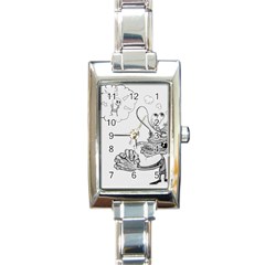 Bwemprendedor Rectangle Italian Charm Watch by PosterPortraitsArt