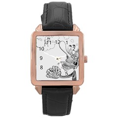 Bwemprendedor Rose Gold Leather Watch  by PosterPortraitsArt