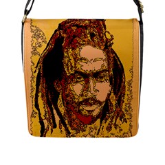 Bunnylinear Flap Messenger Bag (l)  by PosterPortraitsArt