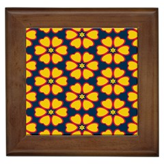 Yellow Flowers Pattern         			framed Tile by LalyLauraFLM